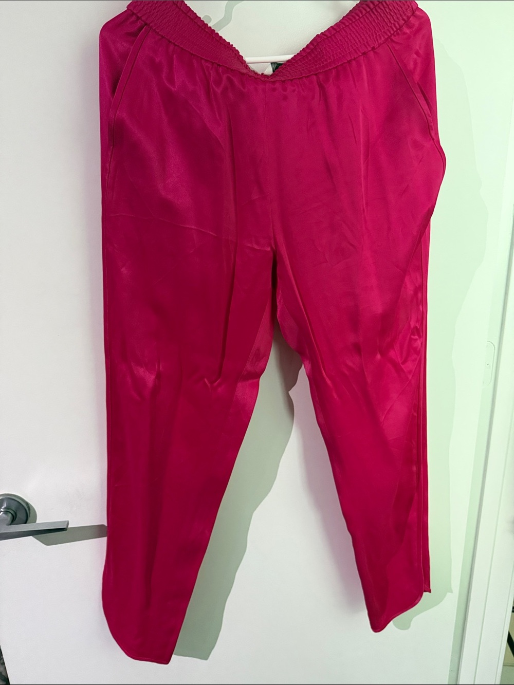Zara Fuchsia Ankle-Length Cropped Pants